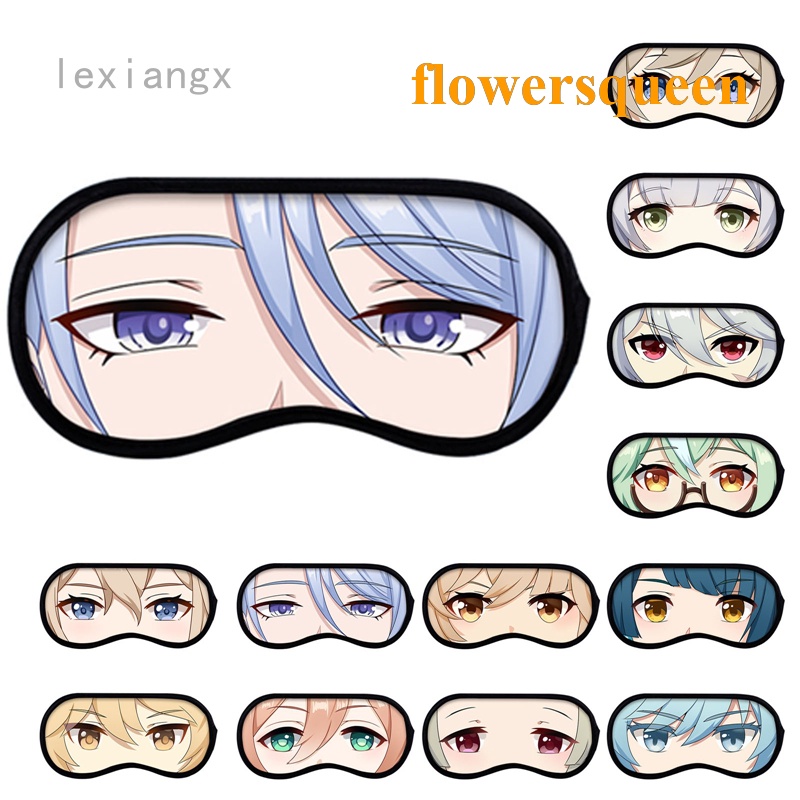 Miếng Bịt Mắt Ngủ Thoáng Khí In Hình Anime Flowerqueen Genshin
