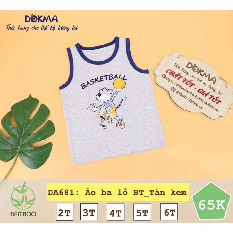 Áo ba lỗ bé trai Dokma (2-6Y)