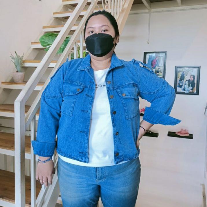 Đầu Ra mới nhất... Áo Khoác Jean Oversized Jumbo Size Lớn LD 140cm