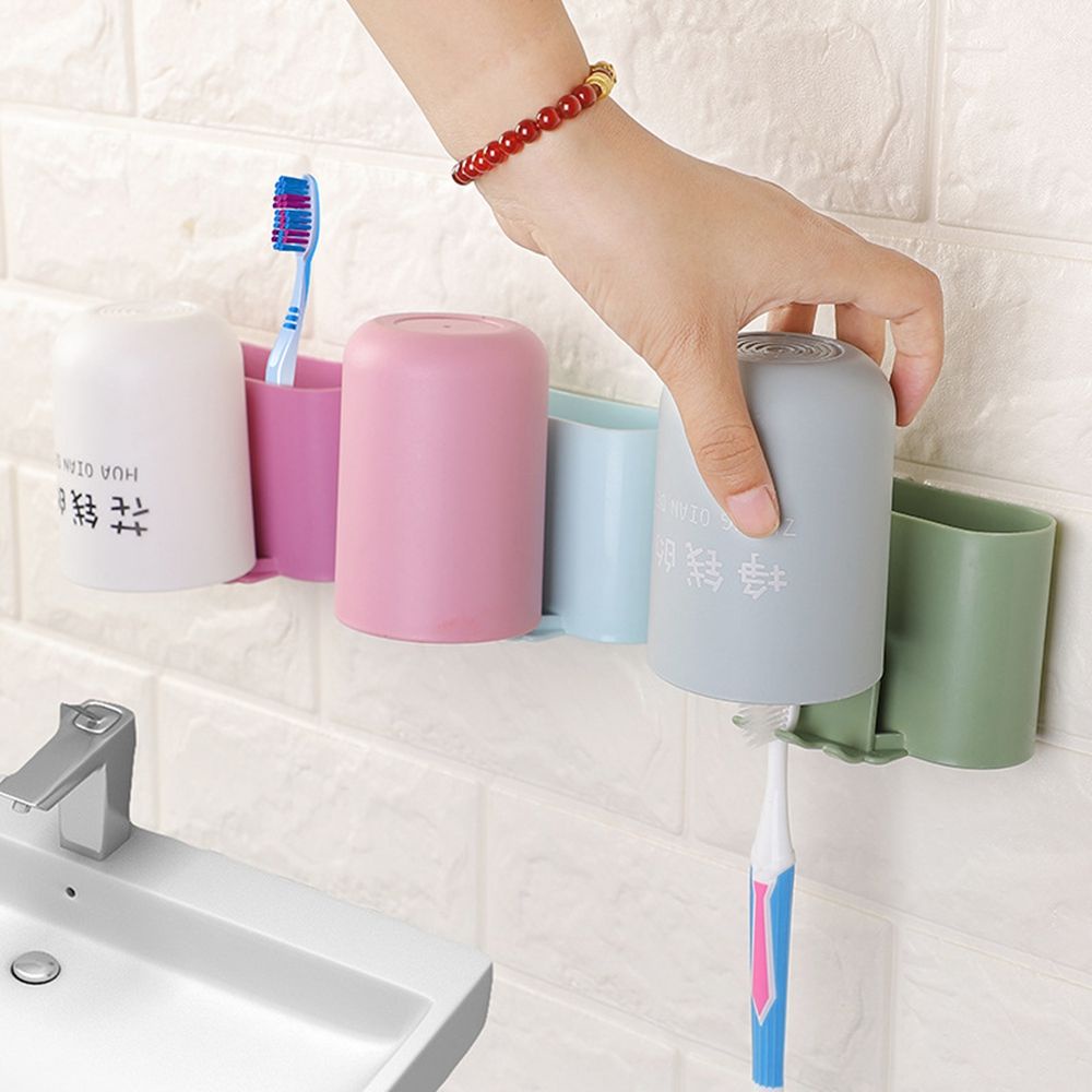 Augustina Giá Đỡ Bàn Chải Đánh Răng 1 Ngăn Gắn Tường Không Để Lại Dấu Vết