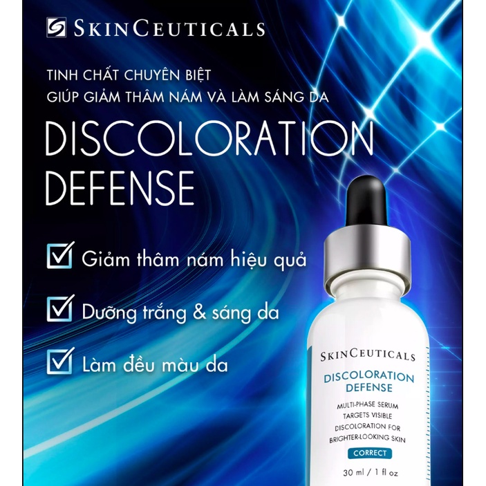 [TEM CÔNG TY] Serum SkinCeuticals Discoloration Defense 30ml Giảm Nám Sáng Da (USA)