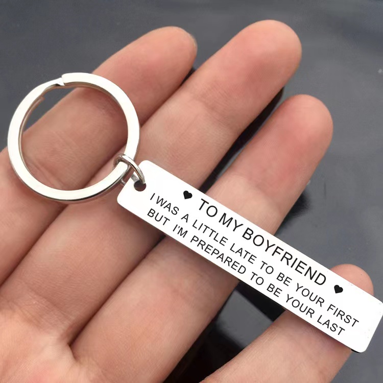 Móc Khóa Thép Không Gỉ Quà Tặng Valentine Cho Cặp Đôi