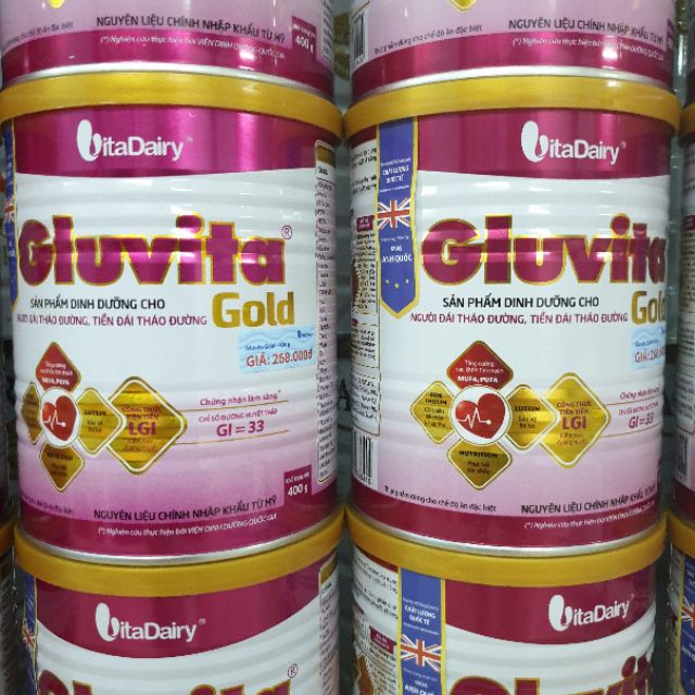 Sữa Gluvita Gold 400g (người bệnh tiểu đường) Date T4.2023 | BigBuy360 - bigbuy360.vn