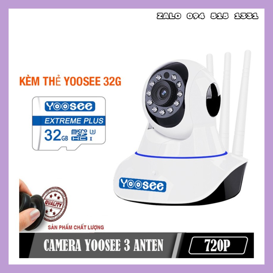 Camera Yoosee 3 anteng 1.0-2.0 Mpx- 720P-1080P kèm thẻ nhớ 32G