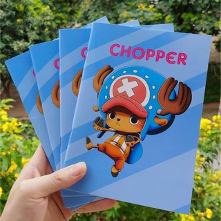 1 quyển vở Chopper khổ A5 vở kẻ ngang- Bìa xanh dương siêu xinh