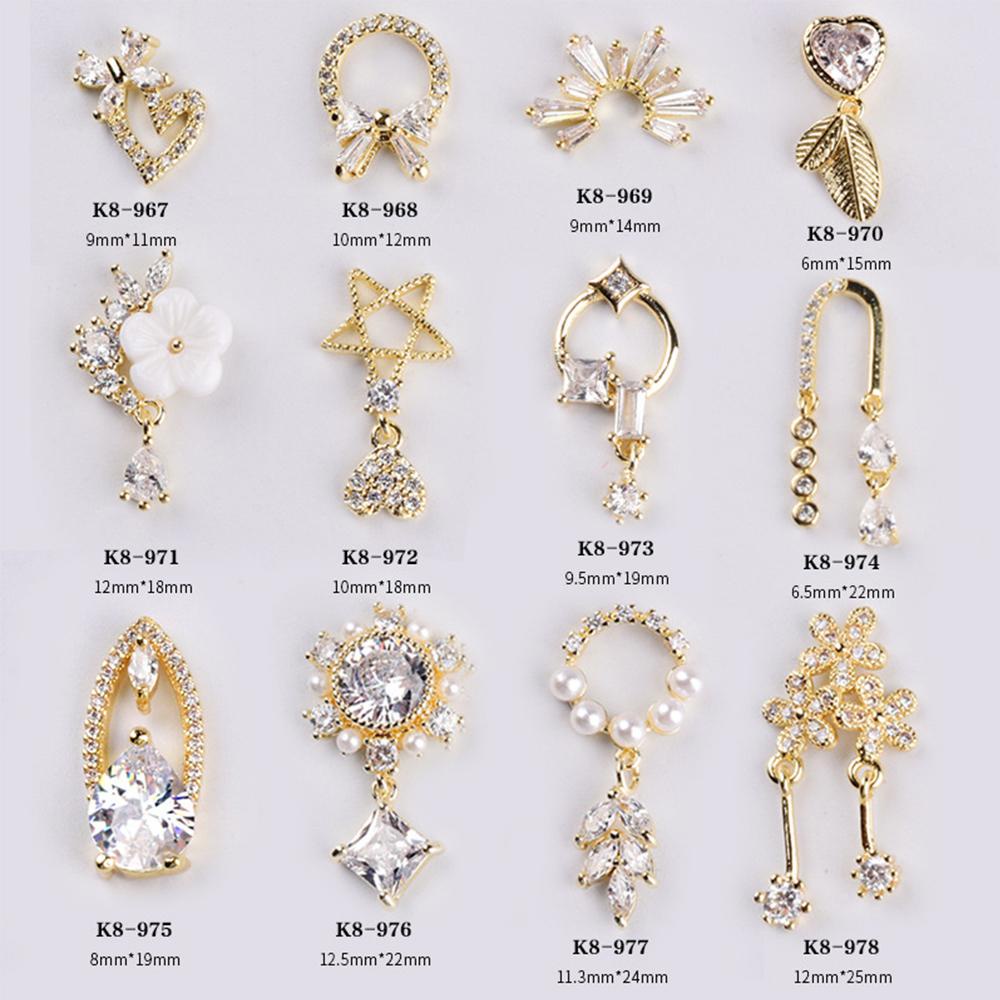 Móng Tay 3D CABEZA|Phụ Kiện Trang Trí Móng Tay Bằng Kim Loại Lấp Lánh Sang Trọng