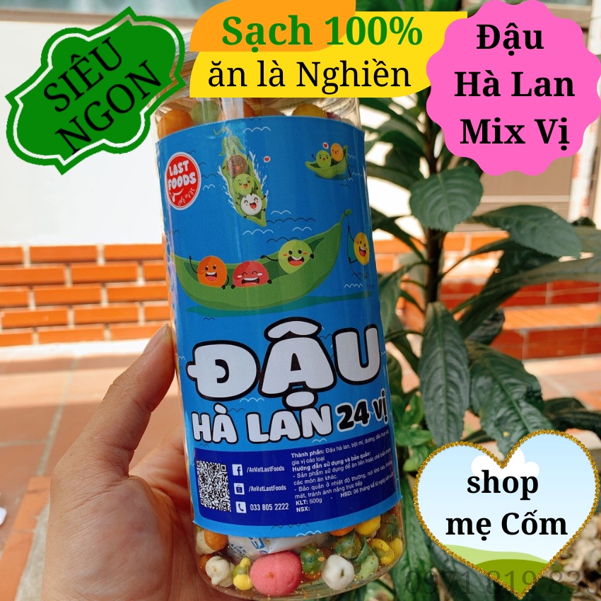 (500gr) Đậu Hà Lan ăn liền Mix 24 Vị Đậu Hà Lan Rang NGON BỔ DƯỠNG Shop Mẹ Cốm