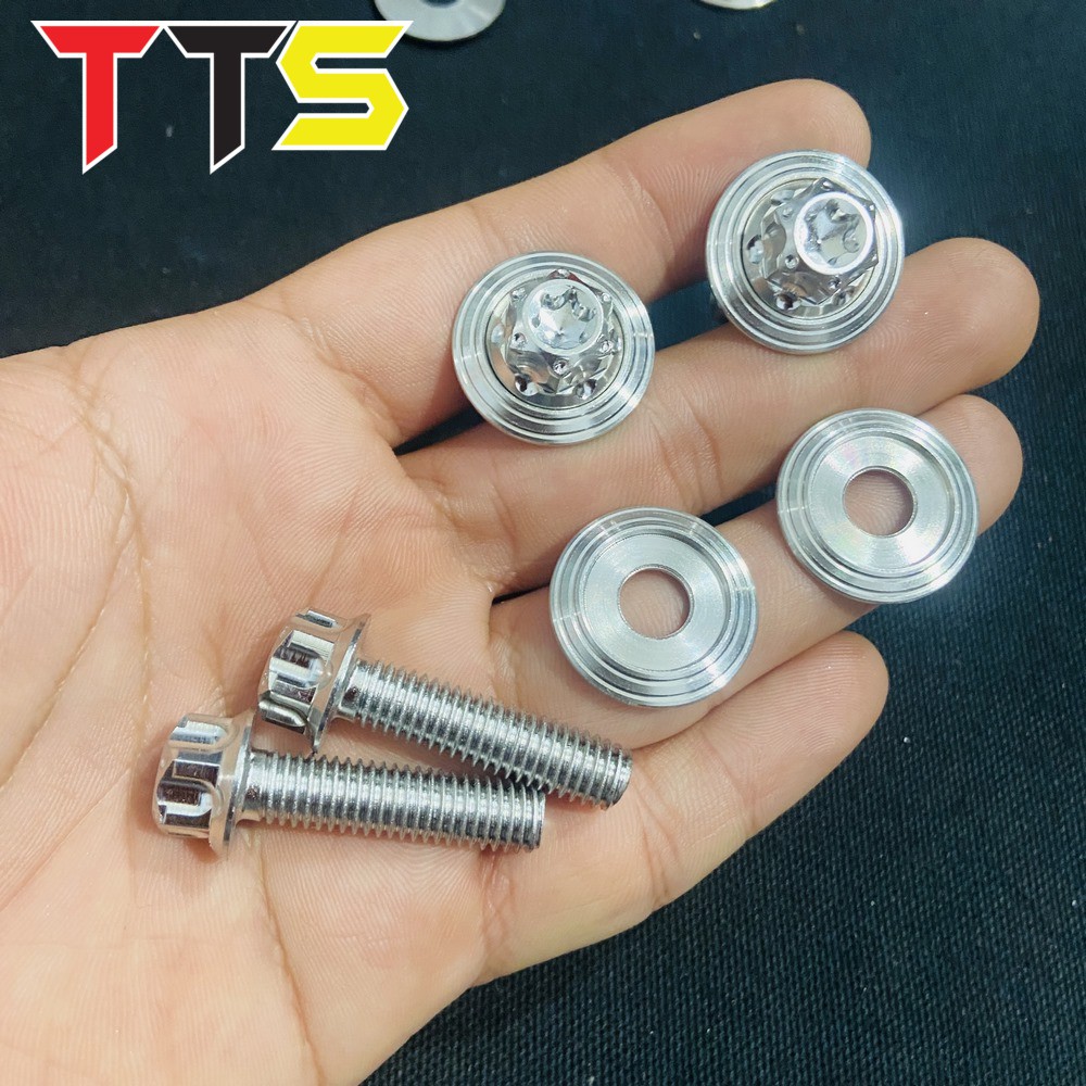 COMBO 4 ỐC GÁC CHÂN KÈM LÔNG ĐỀN SALAYA SỬ DỤNG CHO GÁC CHÂN WAVE, GÁC CHÂN DÀI ( WAVE NHỎ )