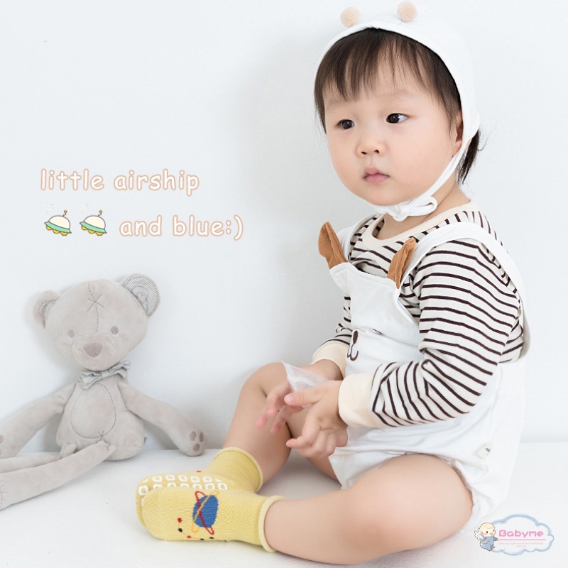 Set 3 Đôi Tất Cotton Chống Trượt Cho Bé Sơ Sinh