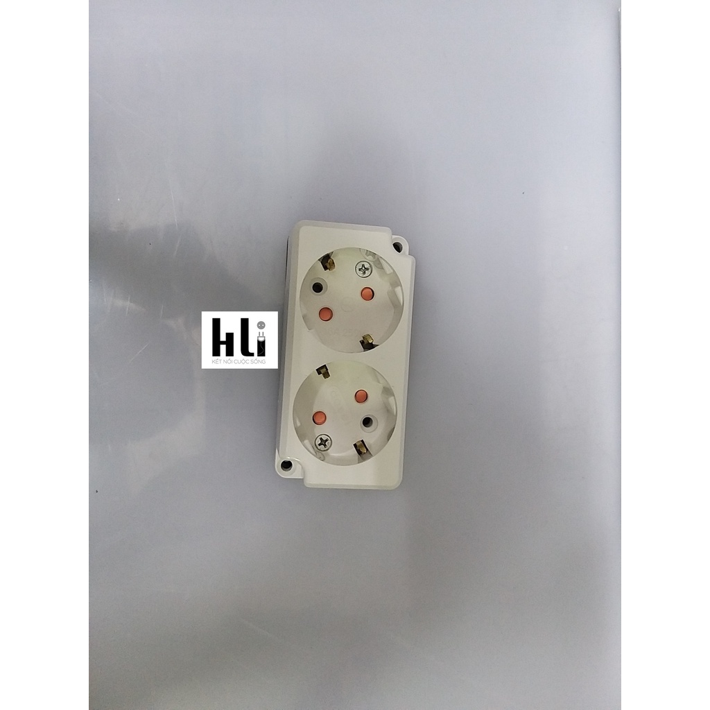 Ổ cắm điện Có chân tiếp địa an toàn Hàn Quốc 2 chui