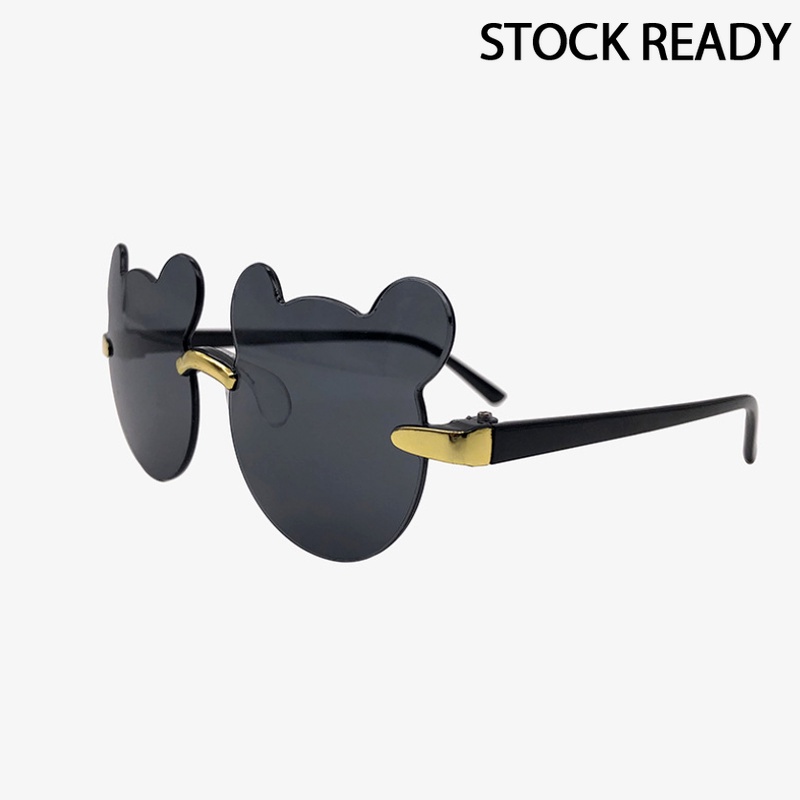 (KIQI-FASHION) COD Kính mát hình gấu dễ thương chống tia uv400 phong cách Hàn Quốc cho bé