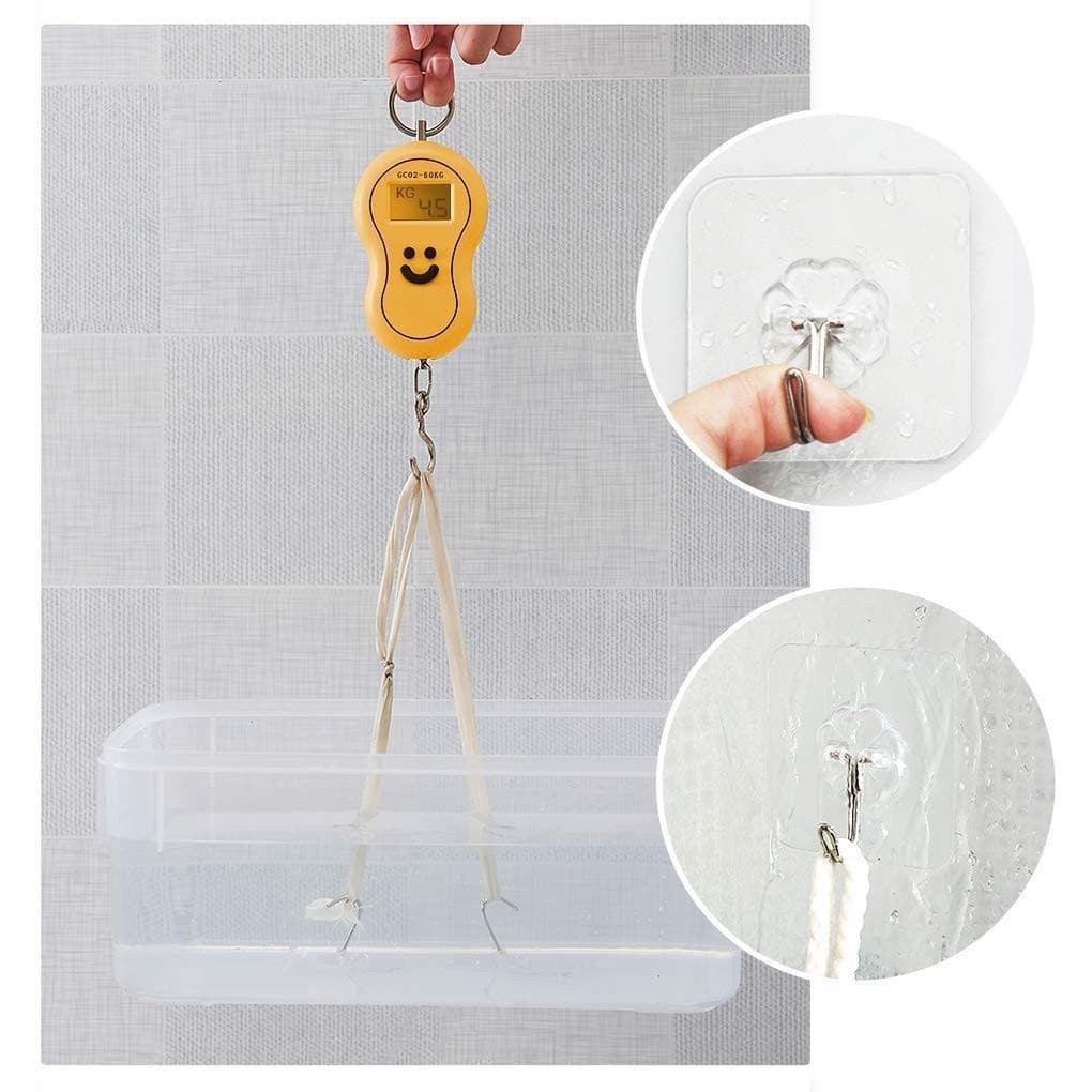 1 Móc Treo Đồ Dán Tường Bằng Thép Không Gỉ Trong Suốt