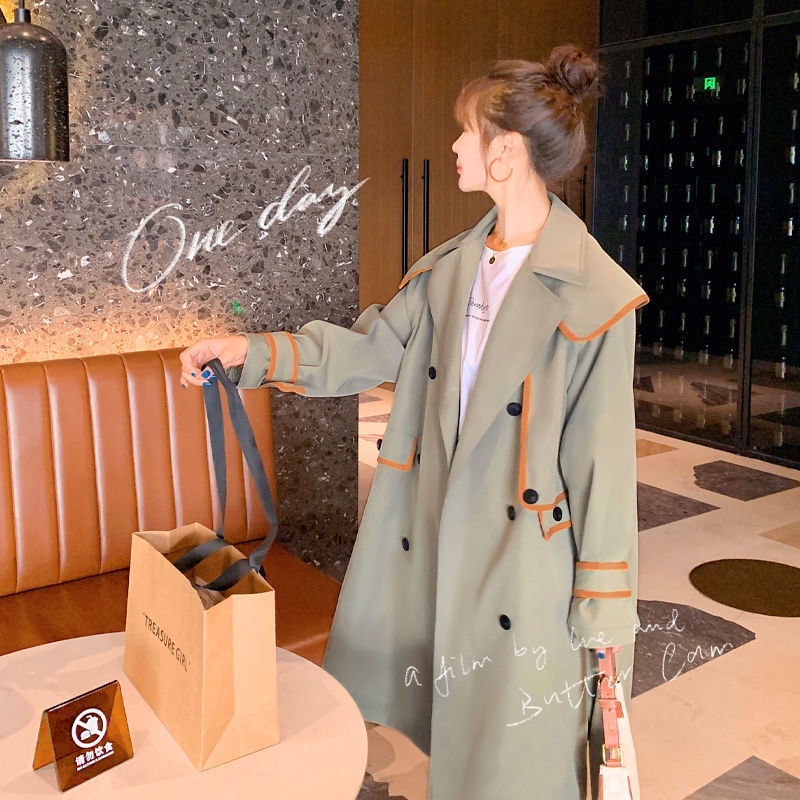 ( ORDER ) Áo Mangto Dài Qua Gối Phối Viền Màu | BigBuy360 - bigbuy360.vn