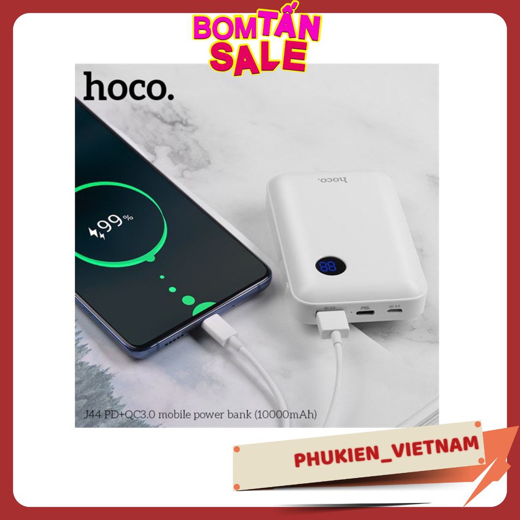 Sạc dự phòng Hoco J44 hỗ trợ sạc nhanh QC 3.0 - 10000 mah