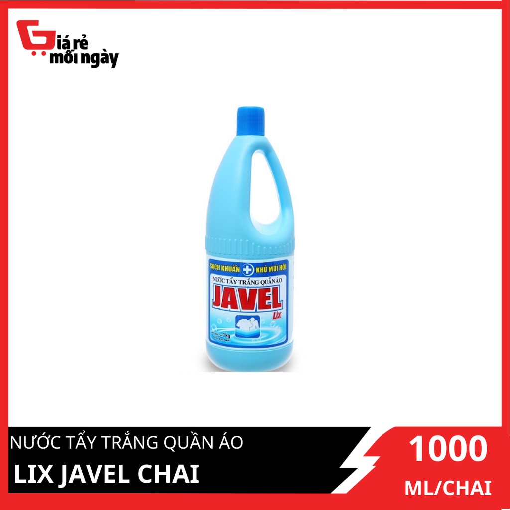 Nước tẩy trắng quần áo LIX Javel chai 1KG