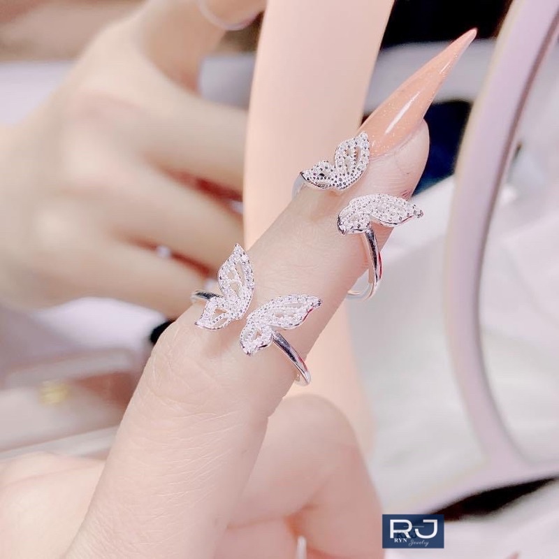 Nhẫn bạc Ý ghép hình bướm hàng bóng đẹp Ryn Jewelry siêu HOT đã #RESTOCK