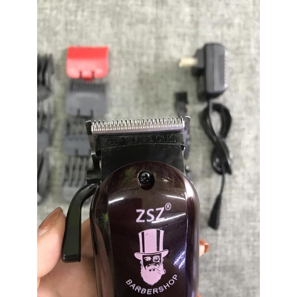 [Hàng nhập khẩu] Tông đơ cắt tóc không dây chuyên nghiệp Barber Magic Clip ZSZ - Lưỡi Kép ( Tặng cữ 1.5mm - 4.5mm )