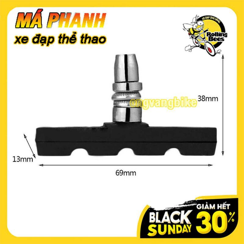 Cặp má phanh cơ xe đạp Leo núi - gôm xe đạp leo núi Siêu Bền