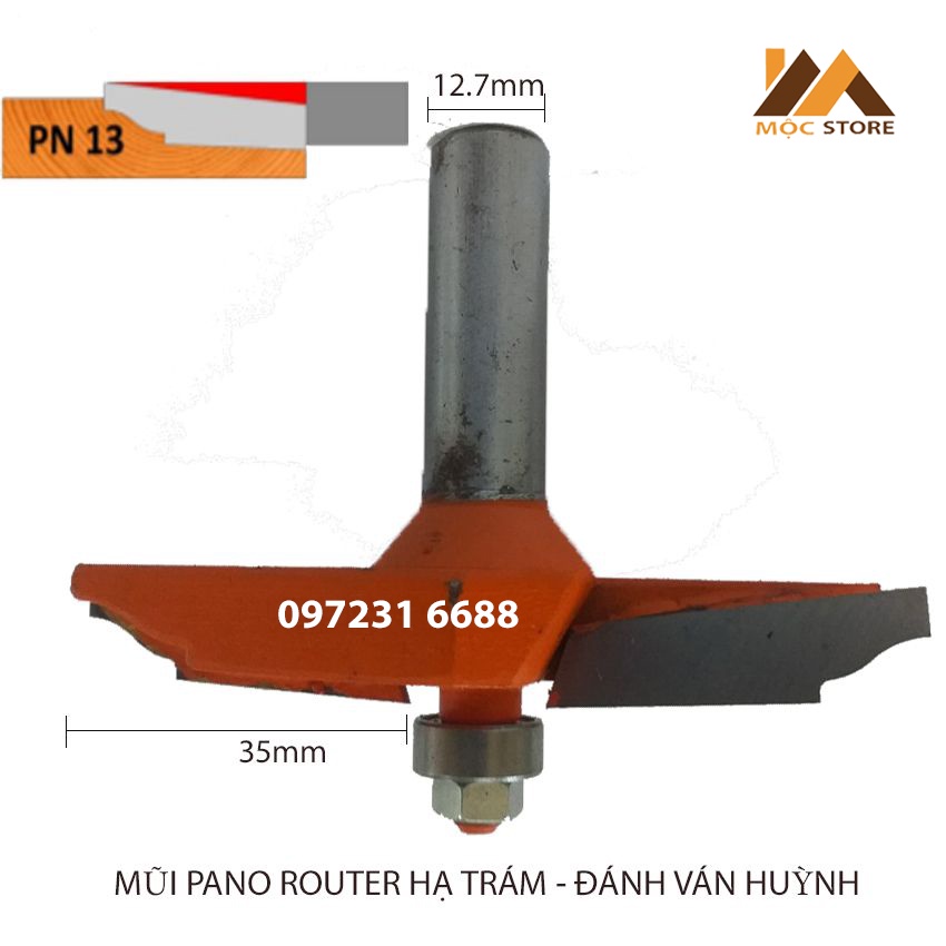 MŨI PHAY VÁN HUỲNH CỬA PN13 - MŨI PANO ROUTER HẠ TRÁM - ĐÁNH VÁN HUỲNH - DỤNG CỤ PHỤ KIỆN NGÀNH MỘC