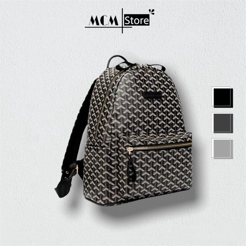 Balo Da Đi Học Edmon Maison , Balo MCM Store Cao Cấp Có Ngăn Đựng Vừa Laptop