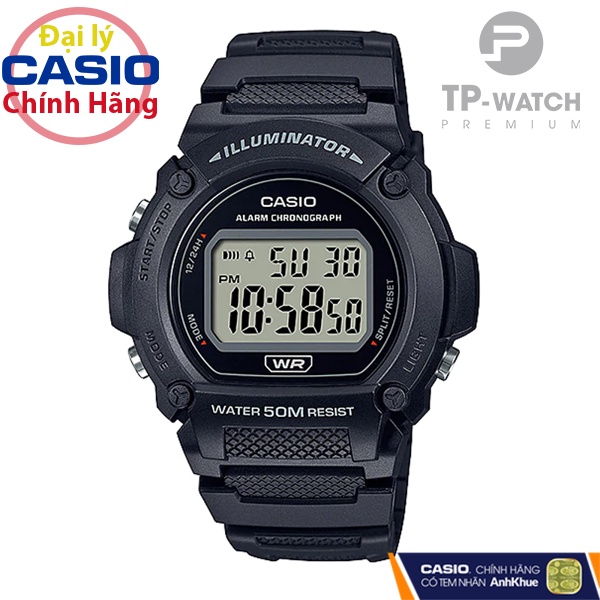 Đồng Hồ Nam Dây Nhựa Casio Standard W-219H-1AVDF Chính Hãng - W-219H-1A