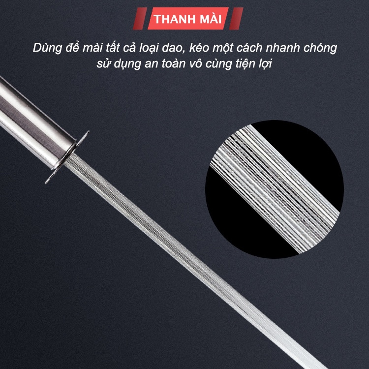 Bộ Dao Kéo 6 Món Hàng Nhật Dùng Chặt Xương, Thái Thịt, Cắt Rau Củ Không Gỉ