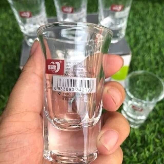 Bộ 6 chén cao uống r.ư.ợ.u Deli Glassware 34ml