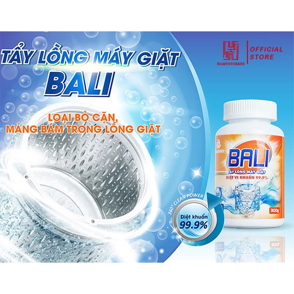 Bột Tẩy Vệ Sinh Lồng Máy Giặt Chính Hãng Bali Diệt Khuẩn Hiệu Quả