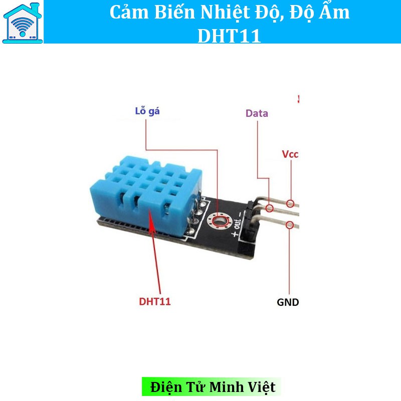 Module Cảm Biến Nhiệt Độ Và Độ Ẩm DHT11 - Module Arduino