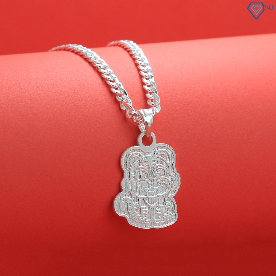 Dây chuyền cho bé bạc nguyên chất hình con hổ khắc tên DCT0092 - Trang Sức TNJ