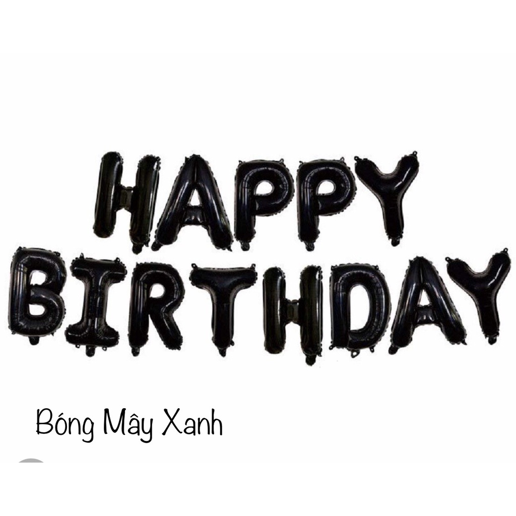 Bộ bóng chữ Happy Birthday 16inch~40cm- kèm dây treo