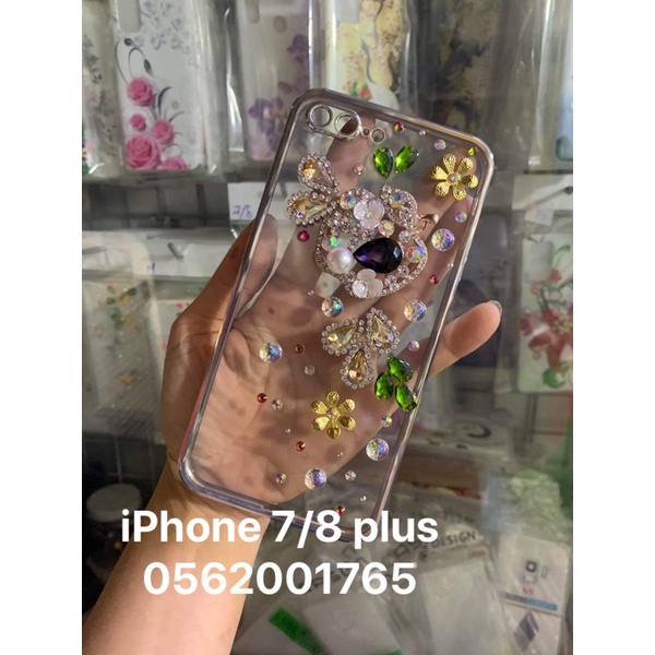 Ốp lưng iPhone 7/8 plus viền xi đính đá