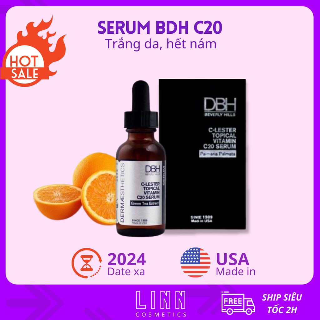 Serum dưỡng trắng da Vitamin C20 DBH 30ml