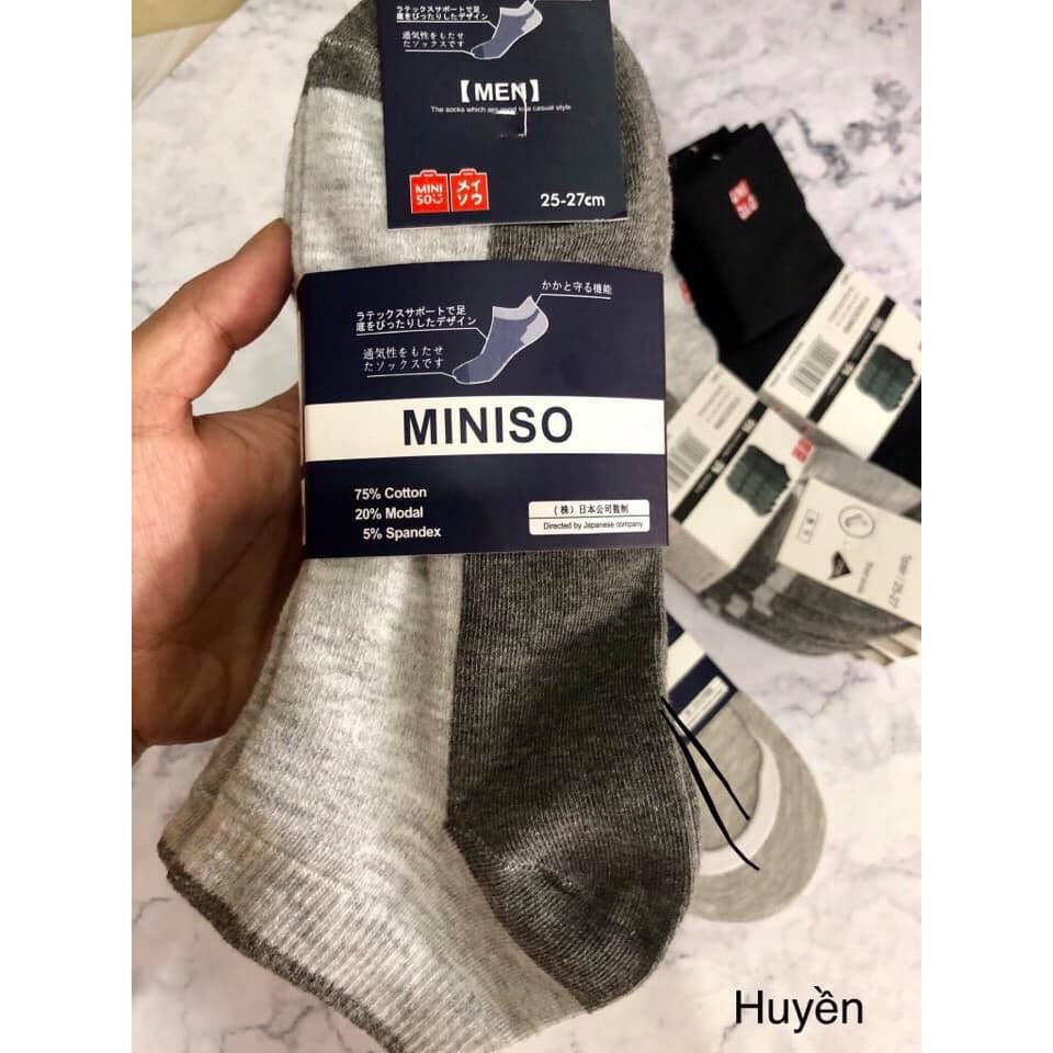 Set 10 tất ( vớ ) Miniso cổ ngắn Nhật Bản