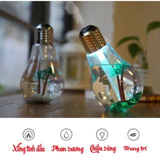 [FL⚡SH SALE] Bóng đèn phun sương – xông tinh dầu – xông mặt – xông phòng hiệu quả dung tích 400ml sử dụng 6h