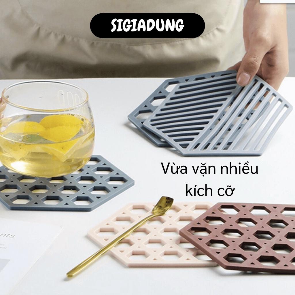 [SGD] Miếng Lót Ly - Đế Lót Nồi, Bát Đĩa Cách Nhiệt Chất Liệu Silicone, Trang Trí Bàn Ăn 9645