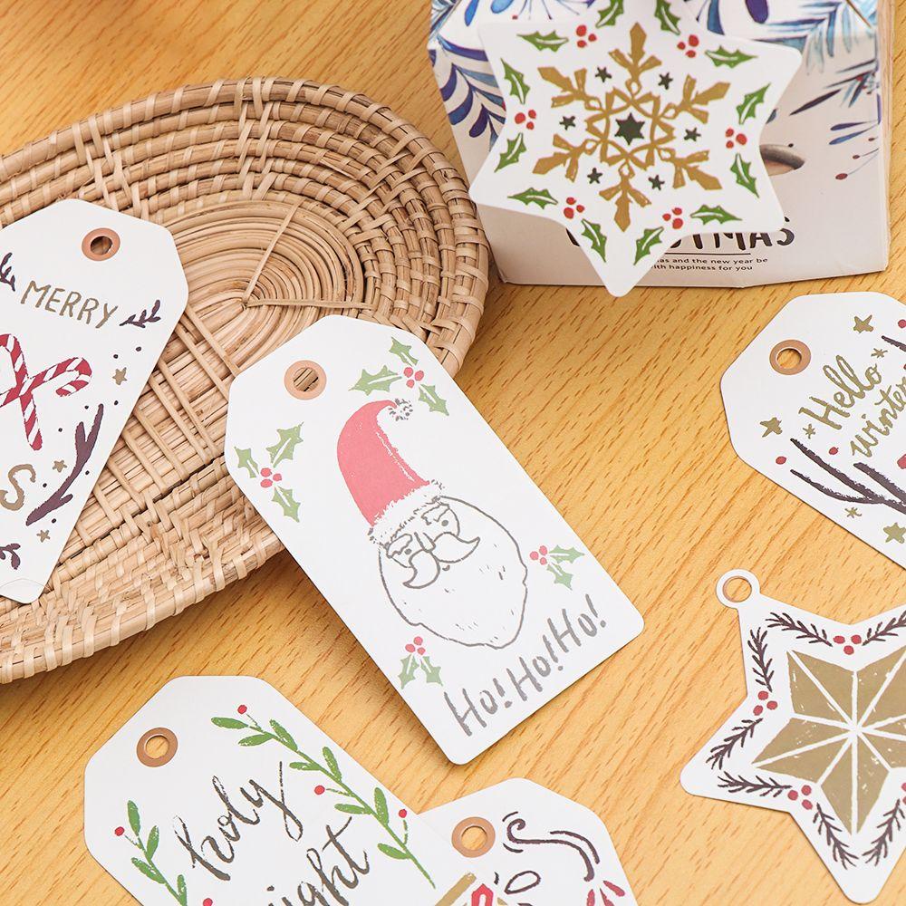 Set 50 Thẻ Giấy Treo Trang Trí Cây Thông Noel