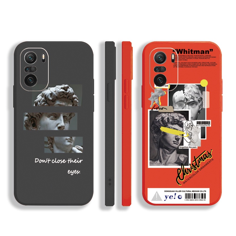 Ốp Điện Thoại Cạnh Vuông In Hình Tượng David Cho Xiaomi Redmi Note 10 Pro 9S 9A POCO X3 NFC M3 Pro 5G