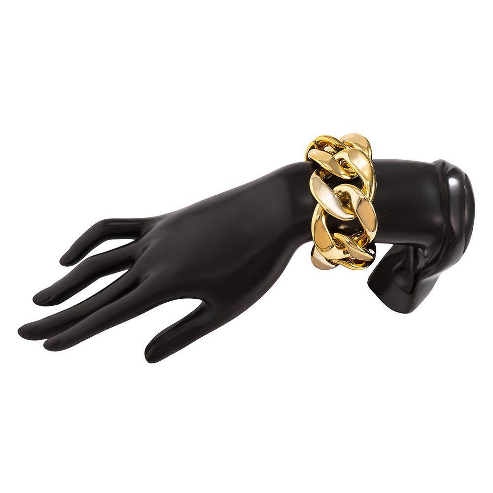 Vòng Đeo Tay Kiểu Dây Xích Bản Rộng Dày Dặn Phong Cách Hip Hop Thời Trang Cho Nam Và Nữ