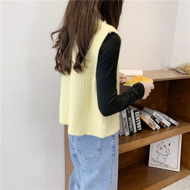 Áo Len Nữ Không Tay Cổ Chữ V Thời Trang Quyến Rũ | BigBuy360 - bigbuy360.vn