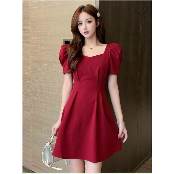 Đầm dự tiệc basic dây chéo lưng chất cotton Orla BT147
