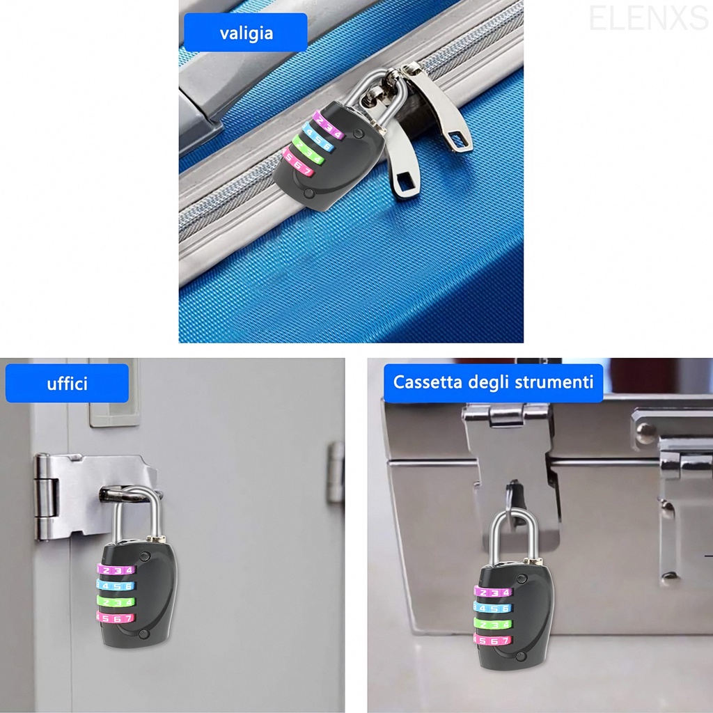 Ổ khóa mật khẩu 4 chữ số bằng nhôm cho vali