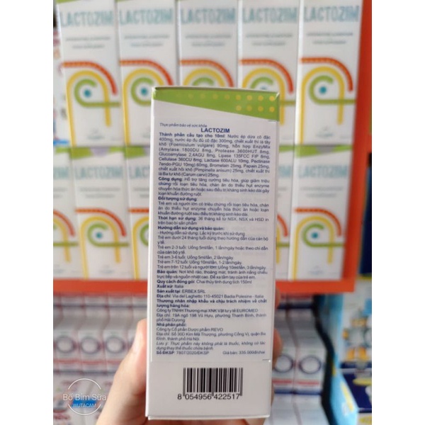 🆘 Lactozim Men tiêu hóa hóa hỗ trợ trẻ biếng ăn, giúp bé ăn ngon, tiêu hóa tốt