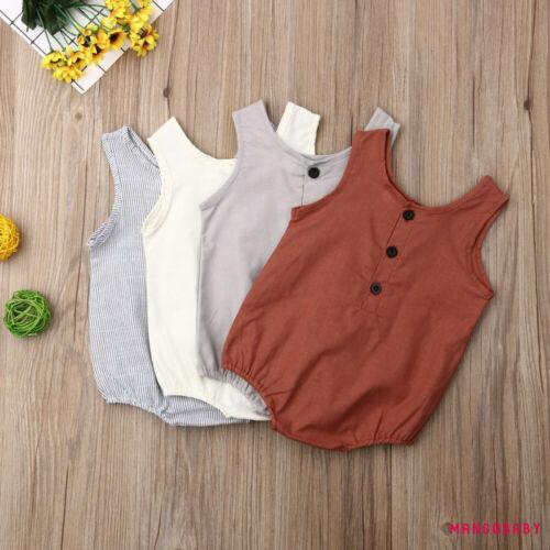 Bộ Bodysuit Một Mảnh Bông Cotton Mùa Hè Cho Bé Sơ Sinh