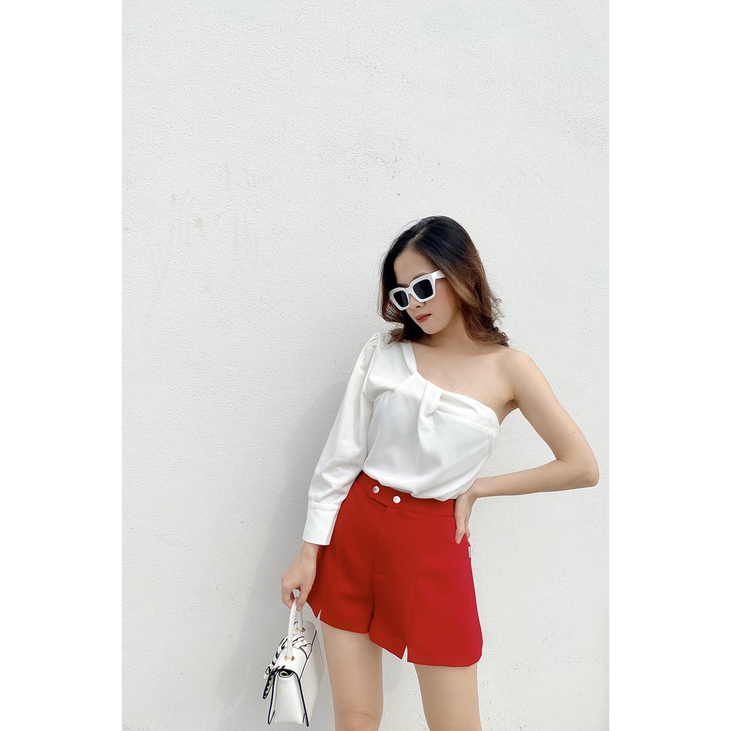 [Mã WABRM50 giảm 15% đơn 99k] Áo sơ mi tay lửng lệch vai - 20Again | BigBuy360 - bigbuy360.vn