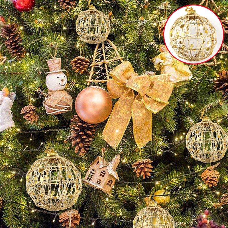 Set 6 Trái Châu 5 / 6CM Màu Vàng Trang Trí Cây Thông Noel