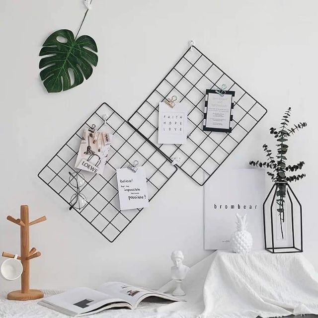 (Sẵn) Lưới sắt decor treo ảnh | BigBuy360 - bigbuy360.vn
