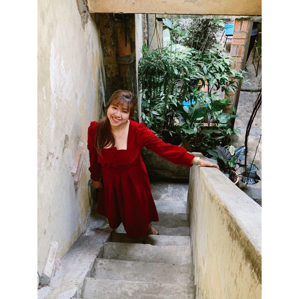 Đầm bigsize xếp ly nhung  DA0022 -  -Đầm cho người béo mập 50-95KG - Mặc đi tiệc,đi chơi hoặc dạo phố | BigBuy360 - bigbuy360.vn