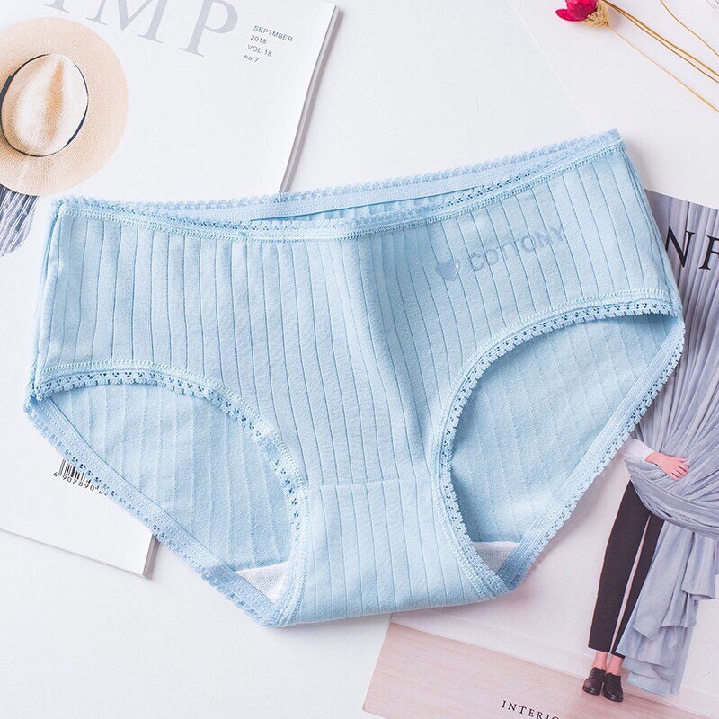 Quần lót nữ vải cotton sợi tăm tre gân to xuất nhật | BigBuy360 - bigbuy360.vn