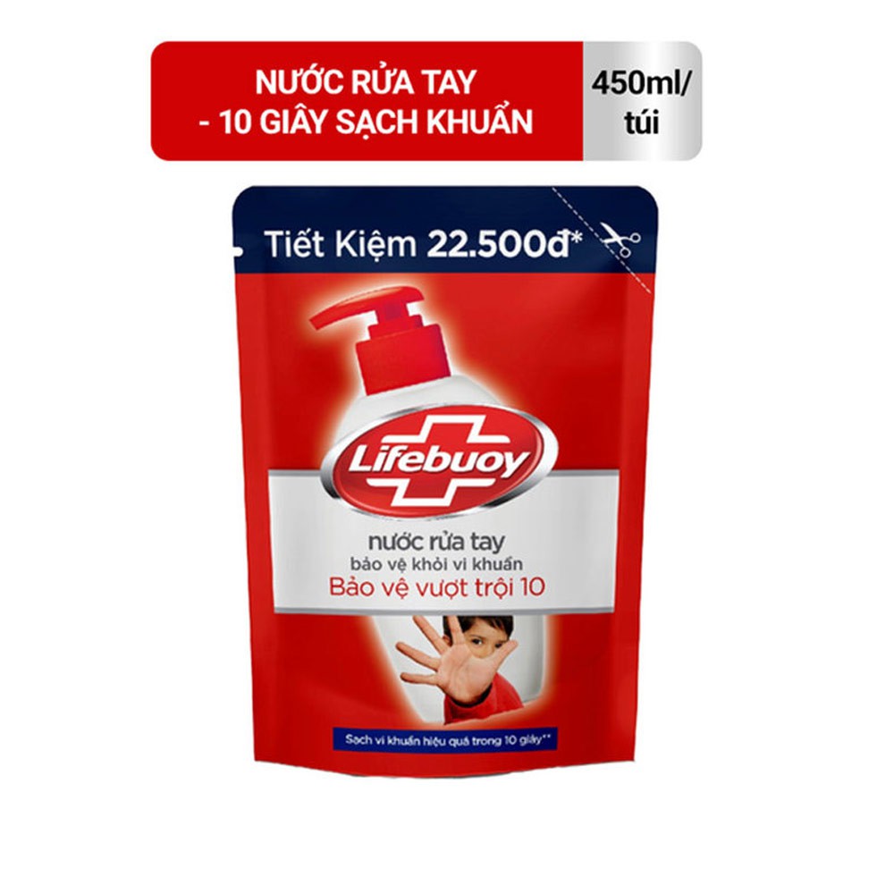 Túi nước rửa tay Lifebuoy bảo vệ vượt trội (450g)